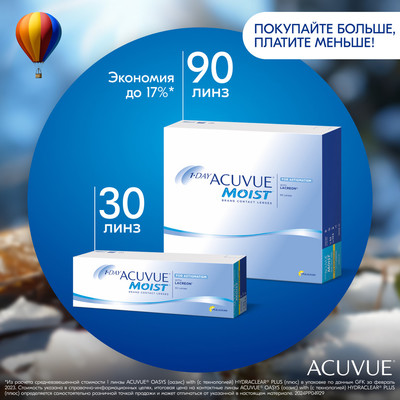 1Day Acuvue Moist for Astigmatism (30 линз)